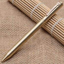 Est Handmade Brass Signature Pen Unisex Metal Slim Roller With Clip Stationery School And Office Supplies