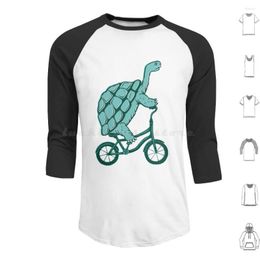 Men's Hoodies Turtle On Bike Hoodie Cotton Long Sleeve Cycling Kid Baby Amelie