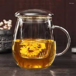 Cups Saucers 550ml/350ml Heat Resistant Glass Cup Teapot With Lid Filter/strainer Coffee Home Office Dinkware /Milk /white Tea
