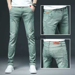 Men's Jeans Mens Coloured Jeans Stretch Skinny Jeans Men Fashion Casual Slim Fit Denim Trousers Male Green Bla Khaki White Pants Male Brand J230814