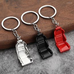 Keychains Creative Mini Auto Seat Shape Keychain Funny Metal Driving Chair Pendant Keyrings For Women Men Racing Key Holder Gifts