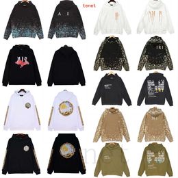 Designer Fashion Luxury Amires Hoodie Hooded All Star Top Sweatshirt Fashion Letter Speckler Jogging Men's and Women's Pullover Amari Hoodie Multiple Styles aw