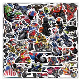 50Pcs Cartoon Motorcycle Stickers Waterproof Vinyl Stickers Non-random for Car Bike Luggage Laptop Skateboard Scrapbook Water Bottle Decal