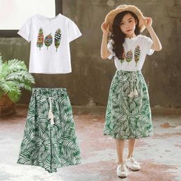 Clothing Sets Summer Baby Girls Clothes Sets Outfits Kids Clothes Short Sleeve +Pants Children Clothing Set 4 5 7 8 9 10 11 12 Years