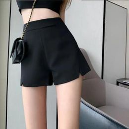 Women's Shorts Women Black Beige For Summer Solid High Waist Zipper Short Sexy Womens Pant Plus Size