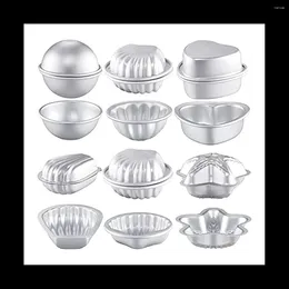 Baking Moulds 12 Pcs 6 Shapes Bath-Bomb Making For Crafts DIY Crafting Press Mould Handmade Soaps Candle Cake