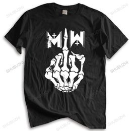 Men's T-Shirts men brand t shirt summer cotton tshirt Tee Shirt Motionless In White Men's Middle Finger T-Shirt drop 230812