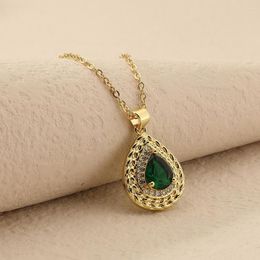 Pendant Necklaces European And American Women's Fashion Jewelry Copper Inlaid Zircon Vintage Creative Personality Necklace