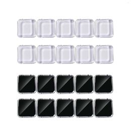 False Nails 10Pcs Press On Nail Storage Boxes 3x3inch Compact Transparent Mini Small Tips Display Holder For Salon Home (Box Only)