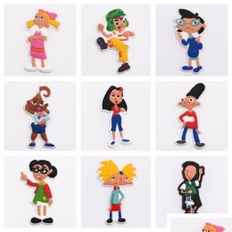 Shoe Parts Accessories New Cartoon Pvc Cute Style Charms Clog Shoes Decorations Wristband Birthday Party Gifts For Boys And Series Randomly