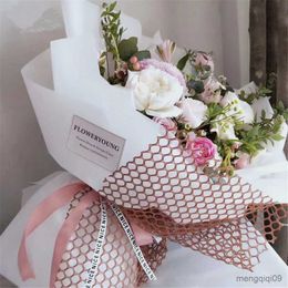 Gift Wrap 5 Yard x 50cm High-end Matt Korean Flower Wrapping Mesh Flower Packaging Paper Net Yarn Wrapping Materials R230814