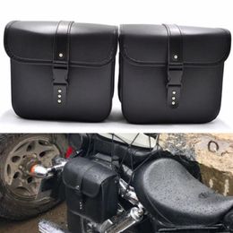 Perfect Use Mini Motorcycle PU Leather Saddle Bags Side Storage Tool Pouch173b