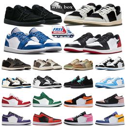 free delivery jumpman 1 low men basketball shoes 1s lows mens trainers women sneakers Black Phantom Olive Reverse Mocha True Blue Panda Bred womens sports outdoor