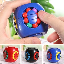 Wholesale Adults kids Plastic 5-7 12-15 years Mini Magic Bean Rotating Cube Stress Relief Toy