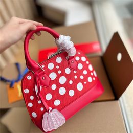 New Shell Bag High quality women's crossbody bag Designer Handbag Leather luxury tote Bag Polka Dot Makeup Bag Women's purse size 24cm