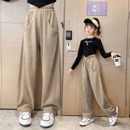 Trousers Girls Pants Spring Autumn Korean Style Cotton Boy Girl Loose Cargo Children's Casual Sports 514Y 230812