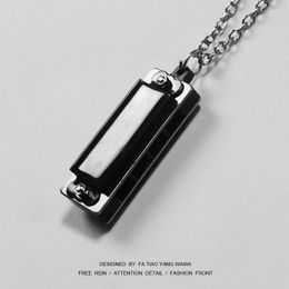 Pendant Necklaces Necklace Harmonica Female Small Blow Out All The Design Feeling Can Sound Senior Sweater Chain Joker Couples In 2023