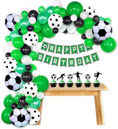 Decoration Soccer Decorations Supplies Soccer Birthday Supplies Soccer Balloons Garland Sports Theme Supplies Birthday Banner R230812