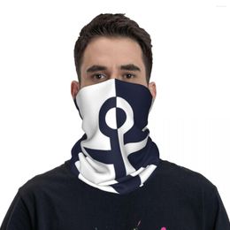 Scarves Nautical White And Navy Blue Anchor Bandana Neck Gaiter Print Magic Scarf Warm Balaclava Outdoor Sprots Cover Unisex Adult