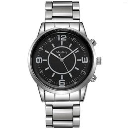 Wristwatches Men'S Top Luxury Quartz Watch Design Business Casual Alloy Steel Band The Gift For Boys Relojes 2023