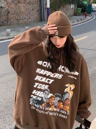 Men's Hoodies Sweatshirts Houzhou Grunge Vintage Street Hoodie USA Vintage Fashion Hip Hop Super Dalian Hat Sweatshirt New Autumn 2023 Z230816