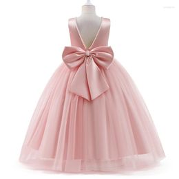 Girl Dresses 5-14 Years Girls Princess Dress Ceremony Long Prom Pink Kids Evening Party Vestidos Flower Wedding Pageant Gown