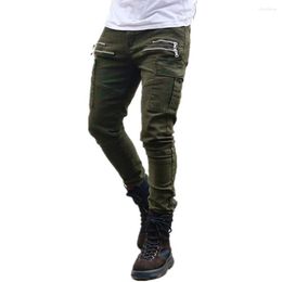 Men's Pants Mens Hip Hop Cargo Joggers Streetwear Cotton Casual Slim Sport Trousers Training Workout Fitness Zipper Pockets Pant