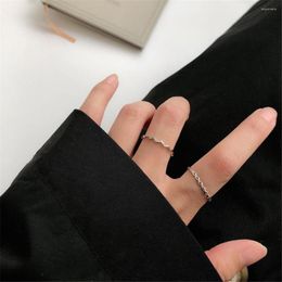 Wedding Rings Fashion Wavy Combination Ring Metal Hollow Round Opening Ladies Finger Party Jewelry