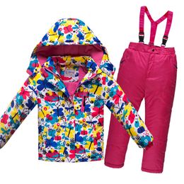 Skiing Suits Heated Hooded Children Girls Ski Clothing Sets Warm Sport Baby Boy Snow Winter Outdoor Kids Jacket Pants Outfits Clothes 230814