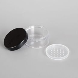 30G 30ML Empty Loose Powder Case, Plastic Makeup Jar Travel Kit, 1Oz Cosmetic Jars Containers With Sifter Lids Tcldt
