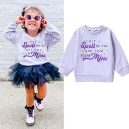 Family Matching Outfits FOCUSNORM 0 5Y Autunm Kids Girls Lovely Sweatshirt T Shirts Cartoon Letter Print Long Sleeve Pullover Outwear 230814