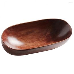 Plates Polished Surface Wooden Tray Japanese Style For Serving Dried Fruit Cheese Sushi Retro Dessert Snack