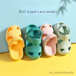 Slipper Summer New Baby Shoes Kids Slippers Children Nice Soft Floor Boys Girl Beach Shoes Kids Sandals R230815