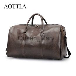 Duffel Bags AOTTLA Handbags For Women Travel Bag Ladies New Sports Fitness Pack Pu Leather Shoulder Bag Luggage Crossbody Bag Duffle Bag Men J230815
