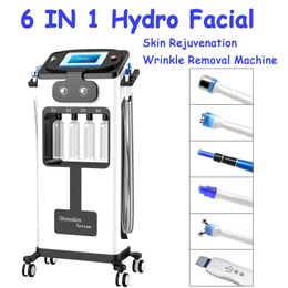 Multifunction 6 IN 1 Hydra Dermabrasion Equipment Freckle Removal Skin Tightening RF Ultrasound Face Lifting Remove Whiteheads Machine