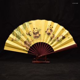 Decorative Figurines Chinese-Style Peking Opera Facial Makeup Panda Double-Sided Male Fan Tourist Souvenir Special Gift