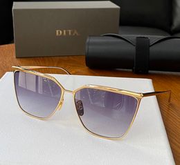 Dita Sunglasses Street Shoot Women's Clear Fashion Grade Sense Men's Sunglasses Plain Face Mirror Show Face Small Same Style Light Luxury 4VYV Y1C0