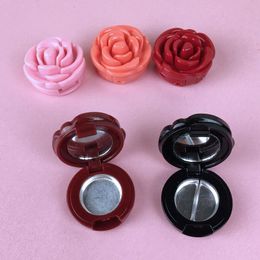 05-07G Beauty Rose Flower Design Empty Makeup Case,Lip Gloss Lipstick Balm Cream DIY Palette Eyeshadow Blush Holder Case With Aluminu Iphh