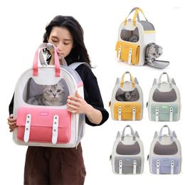 Cat Carriers Backpack Portable Pet Carrier Bag Breathable Double Shoulder Fashion Outdoor Travel Accessories