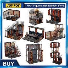 Military Figures JOYTOY 1/18 Action Figures Building Mecha Depot Monitoring /Medical Area Model Toys Collection Birthday Gifts 230814