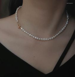 Chains Arrival Natural Baroque Freshwater Pearl French Retro 14k Gold Filled Female Necklace Jewelry For Women Gifts