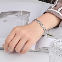 Bangle 2023 Trend Stainless Steel Square Buckle Opening Adjustable Bracelet Fashion Women's Jewellery Gifts