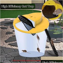 Other Garden Supplies Mice Trap Reusable Smart Slide Bucket Lid Mouse Rat Humane Or Lethal Reset Door Style Mti Catch 230110 Drop De Dh38O