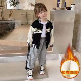 Jackets Fashionable Children's Autumn Clothing Coat Girls' Sports Jacket Trendy Baseball Uniform 230814