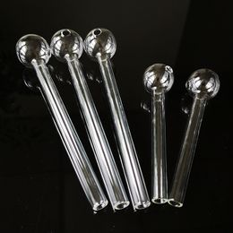 Newest Unique Smoke Accessories Wholesale Transparent Smoking Pipes Pyrex Glass Oil Burner Pipe Oil Nail Hand Burning For Dab Rigs Tube