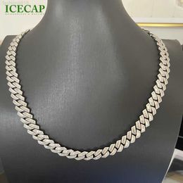 Ice Out Bling Diamond Hip Hop Pass Diamond Test Cuban Link Chain Jewelry Moissanite Cuban Chain for Men