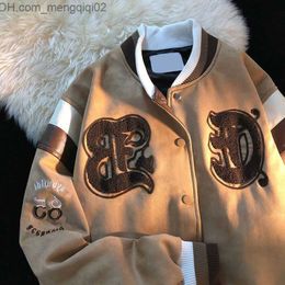 Men's Jackets Y2K American Vintage Gothic Large Baseball Jacket Women's Autumn and Winter New Design Feel Niche Couple Loose Casual Jacket Z230816