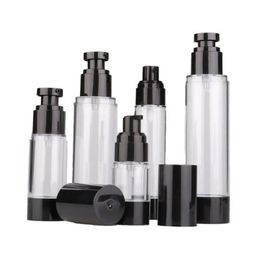 15 30 50 80 100 120ml Airless Pump Bottle Empty Travel Lotion Container Plastic Fine Mist Spray Bottles for Liquid foundation, Lotion, Jlhr