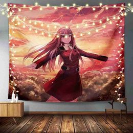 Tapestries Darling in Tapestry Wall Hanging Anime Zero Tapestry Bedroom Living Room Dorm Home Decor Tapestry R230815