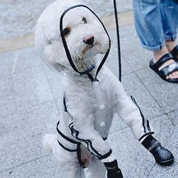 Dog Apparel Pet Cat Reflective Raincoat Waterproof Windproof Transparent Rainy Outdoor Travel Essential Clothing